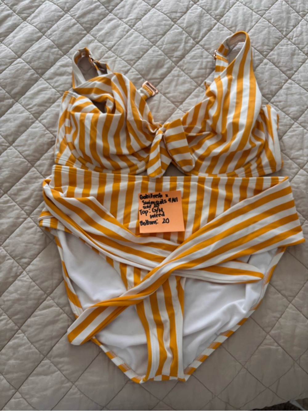 Itsy Bitsy Teeny Weeny Yellow & White Striped Bikini